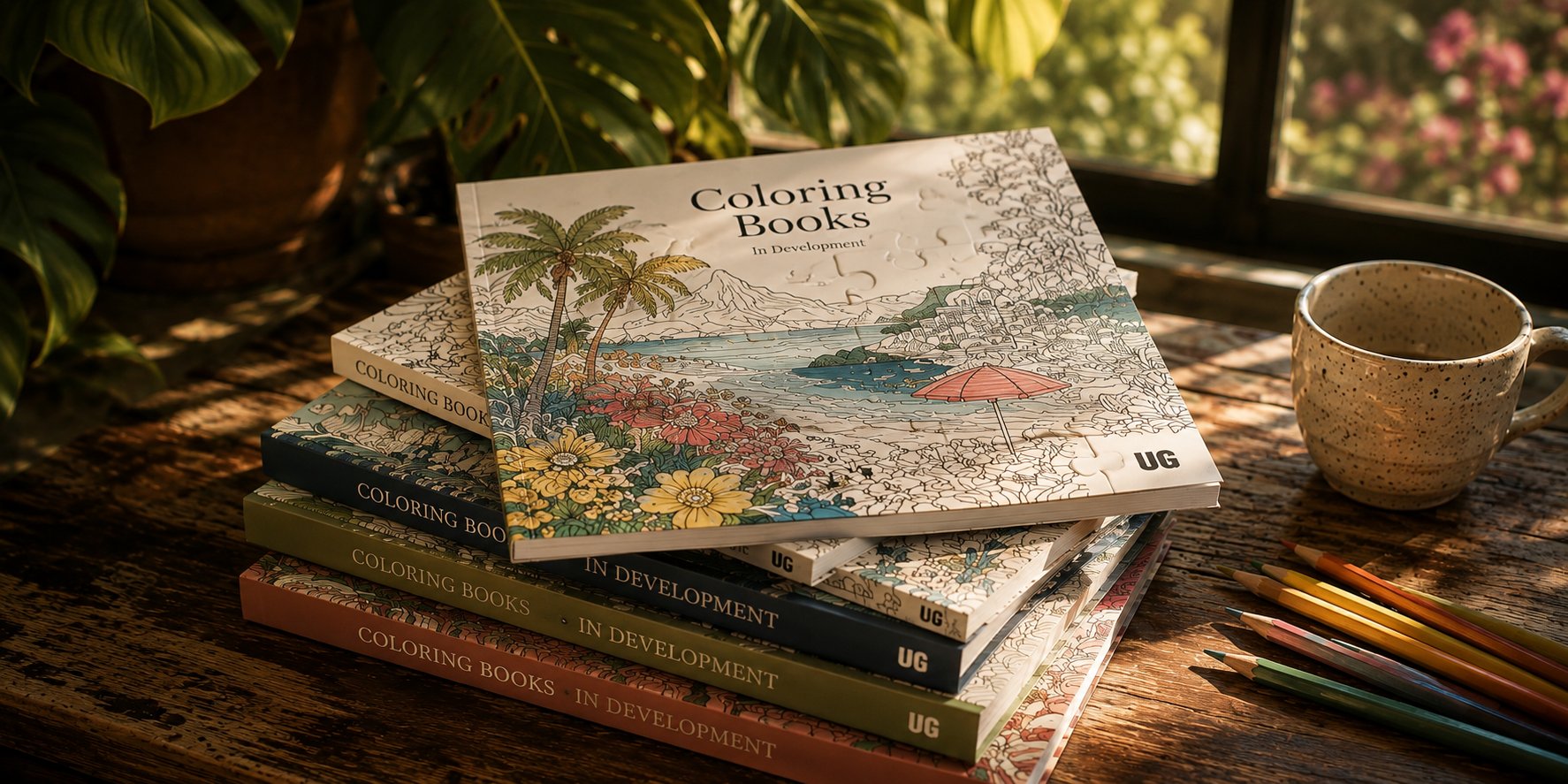 A new coloring experience — key art